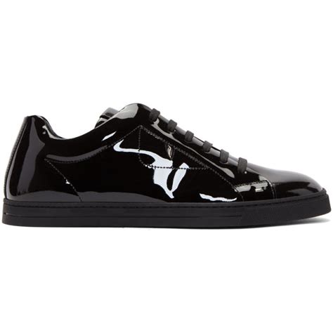 fendi black patent sneakers|Fendi ladies shoes.